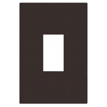 Placa 1 Módulo Vertical com Suporte 4x2 - RECTA CHOCOLATE SATIN FOSCO
